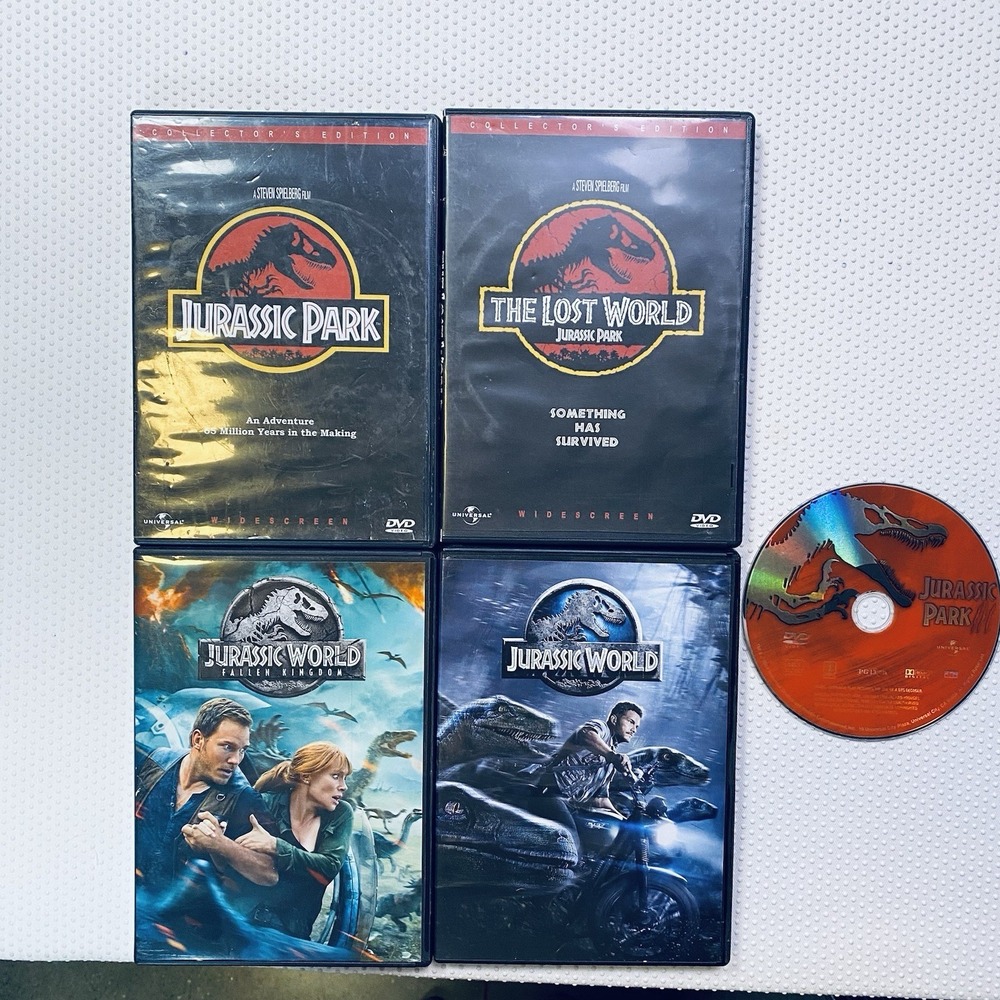 Lot of  5 Jurassic Park Franchise Series DVDs DVD Dinosaur Movies